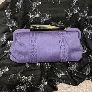 *Sold* Tory Burch Purple Suede Clutch
